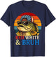 Patriotic Bass Fishing Red White and Bruh Fisherman T-Shirt - T-Shirt | Navy