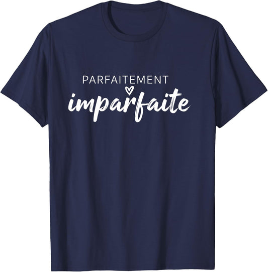 Parfaitement Imparfaite Citation pour Femmes Manche Longue T-Shirt - T-Shirt | Navy