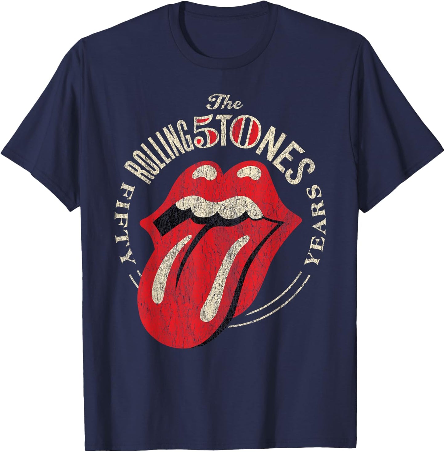 The Rolling Stones 50th Anniversary Logo T-Shirt - T-Shirt | Navy