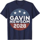 Retro Gavin Newsom Merch 2028 Gavin Newsom 2028 T-Shirt - T-Shirt | Navy