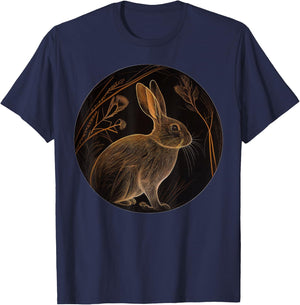 Rabbit Animal Lover Wildlife Rabbits T-Shirt - T-Shirt | Navy