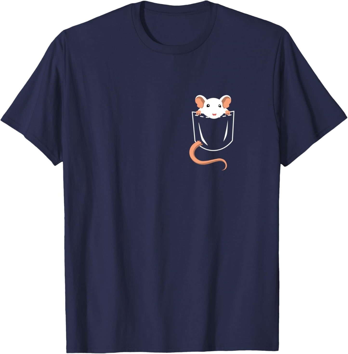 Ratte In Tasche - süße Ratten Liebe Haustier Hausratte Langarmshirt T-Shirt - T-Shirt | Navy