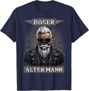 Böser alter Mann Herren Motorrad Biker Sarkasmus T-Shirt - T-Shirt | Navy