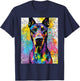 Colorful Doberman Art - Dog Owner Canine Lover Pet Trainer T-Shirt - T-Shirt | Navy