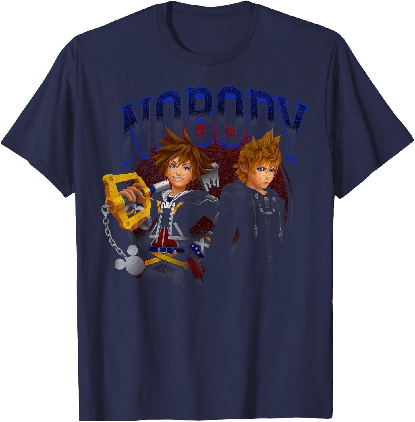 Disney Kingdom Hearts Sora & Roxas Nobody T-Shirt - T-Shirt | Navy