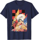 Manga Speed Racer Red Checkered T-Shirt - T-Shirt | Navy
