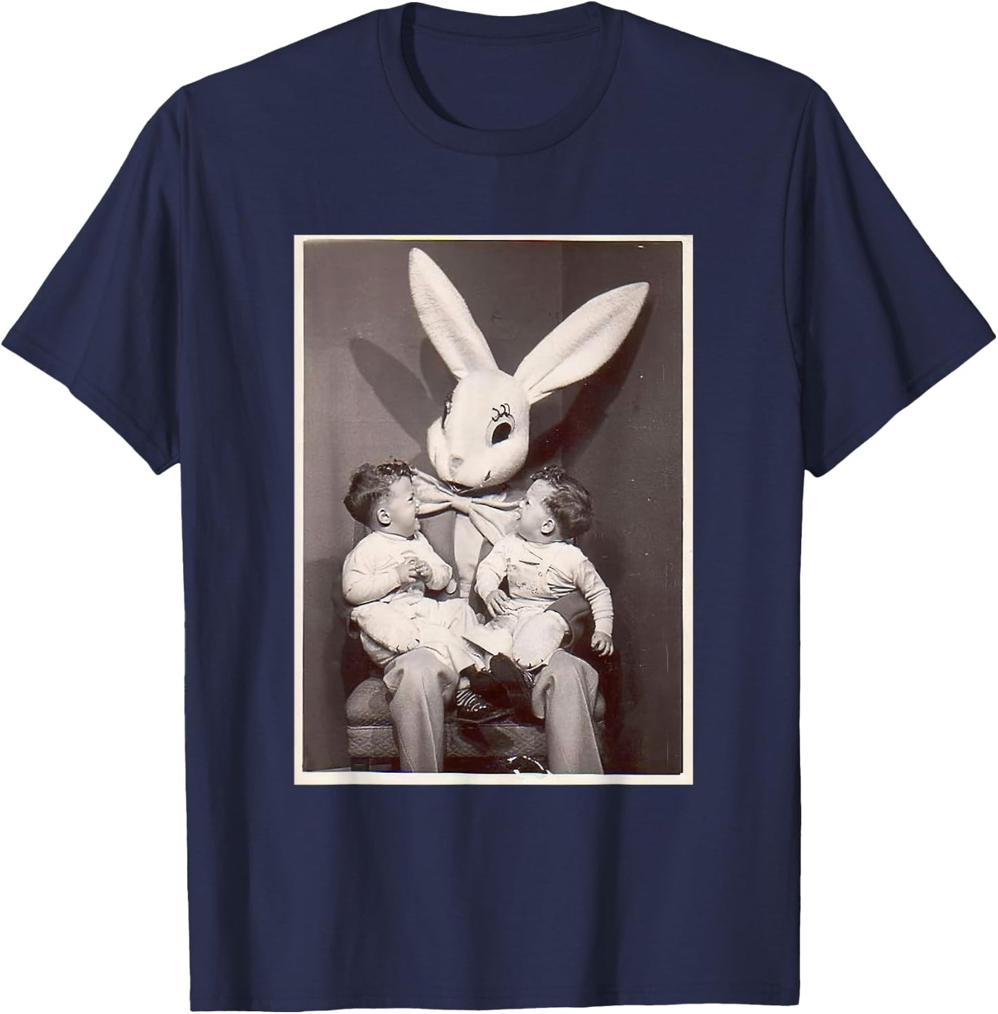 Creepy Easter Bunny Horror Easter T-Shirt - T-Shirt | Navy