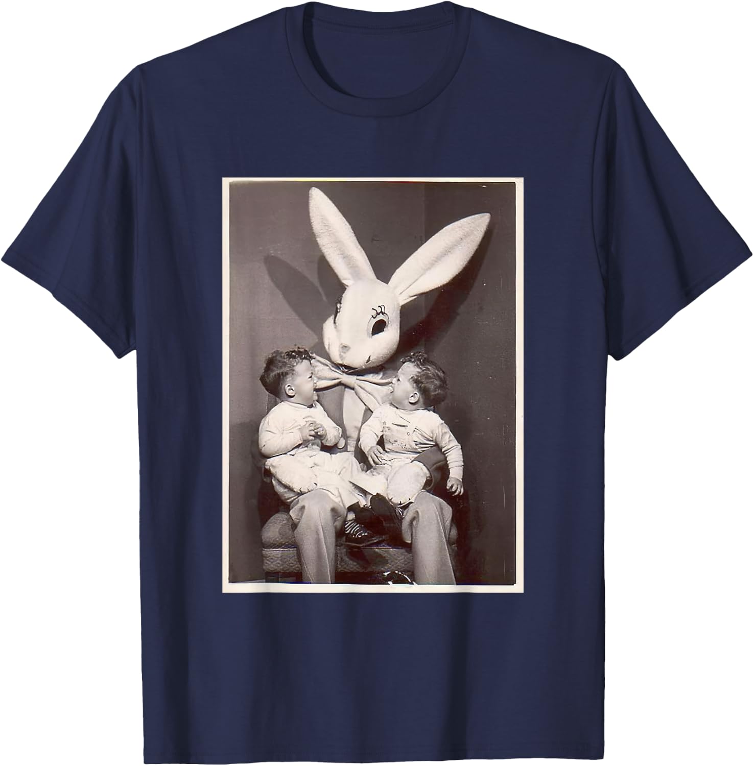 Creepy Easter Bunny Horror Easter T-Shirt - T-Shirt | Navy