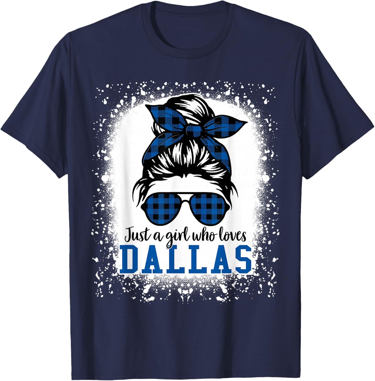 Just a Girl Who Loves Dallas, Dallas Women Girls Moms Kids T-Shirt - T-Shirt | Navy