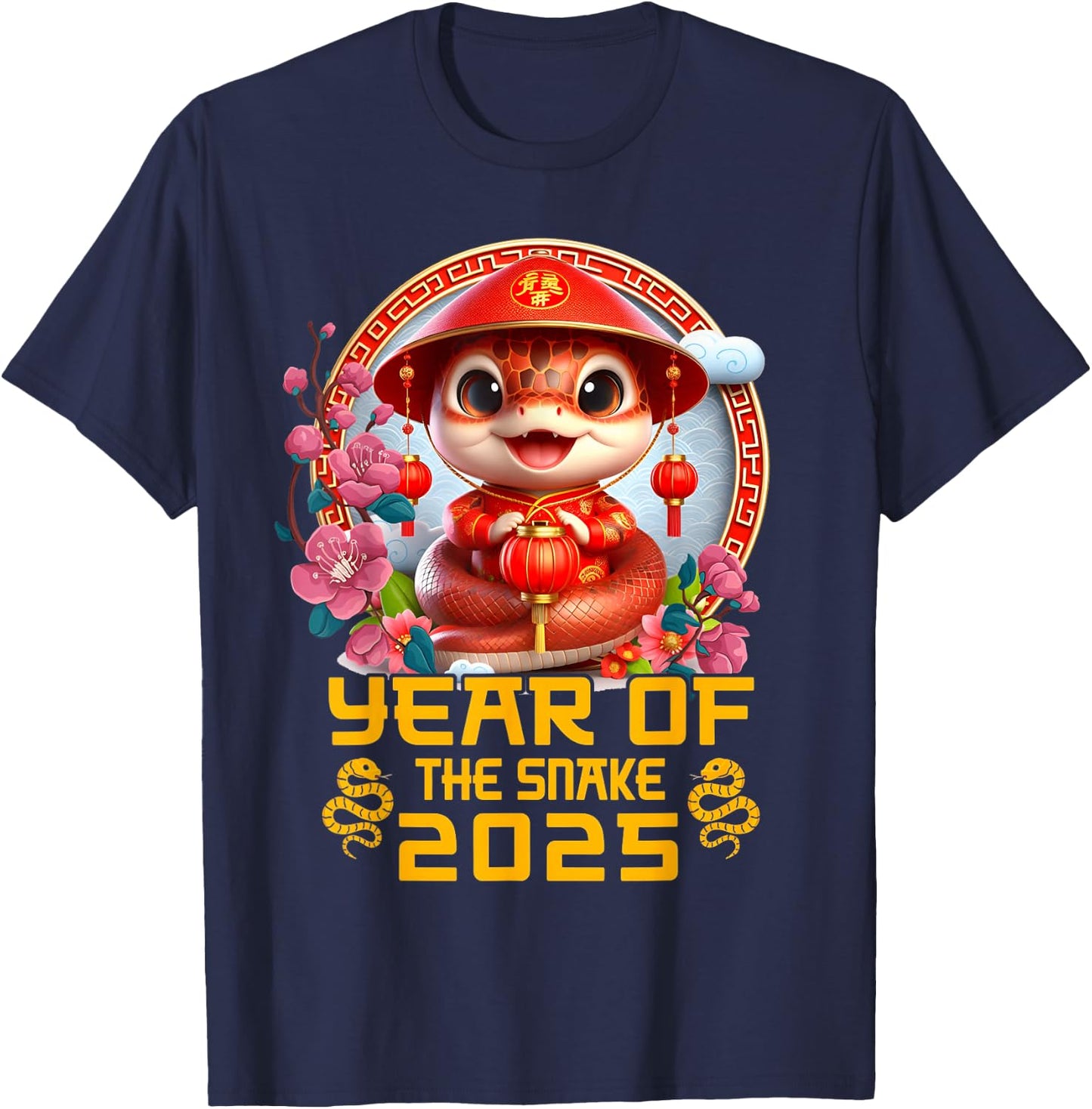 Chinese New Year Toddlers Kids Year Of the Snake 2025 T-Shirt - T-Shirt | Navy