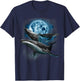 Humpback Whale Shirt - Howling at the Moon Humpback Whale T-Shirt - T-Shirt | Navy