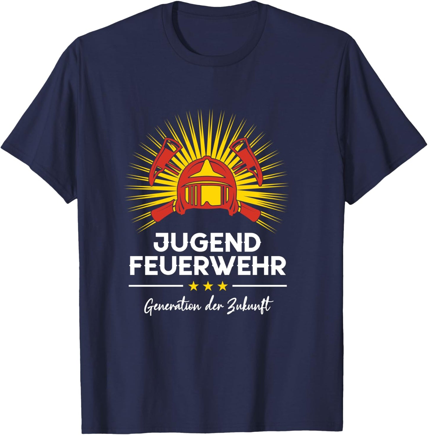 Jugend Feuerwehr Kind Feuerwehrfrau Nachwuchs Feuerwehrmann Langarmshirt T-Shirt - T-Shirt | Navy
