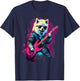 Punk Rock Guitar Samoyed Dog Guitarist T-Shirt - T-Shirt | Navy