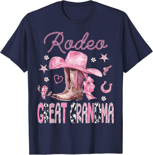 Rodeo Great Grandma Pink Boots Coquette CowGirl 1St Birthday