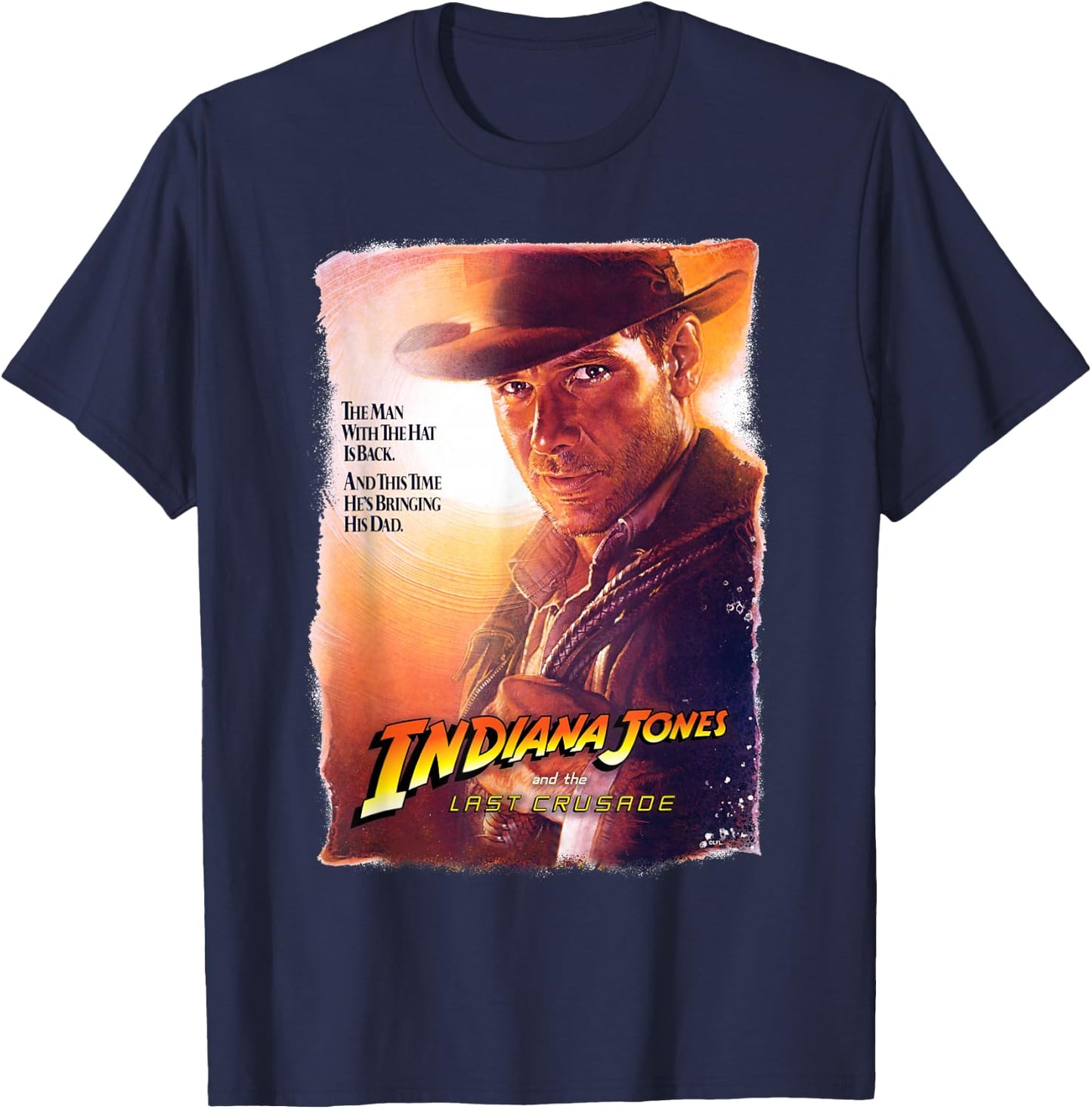 Lucasfilm Indiana Jones and the Last Crusade Poster Art T-Shirt - T-Shirt | Navy