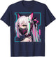 Kawaii Japanese Manga Anime Aesthetic Cyberpunk Techwear , Black, S T-Shirt - T-Shirt | Navy