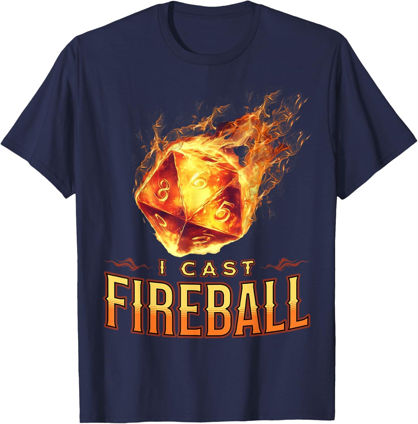 I Cast Fireball T-Shirt - T-Shirt | Navy