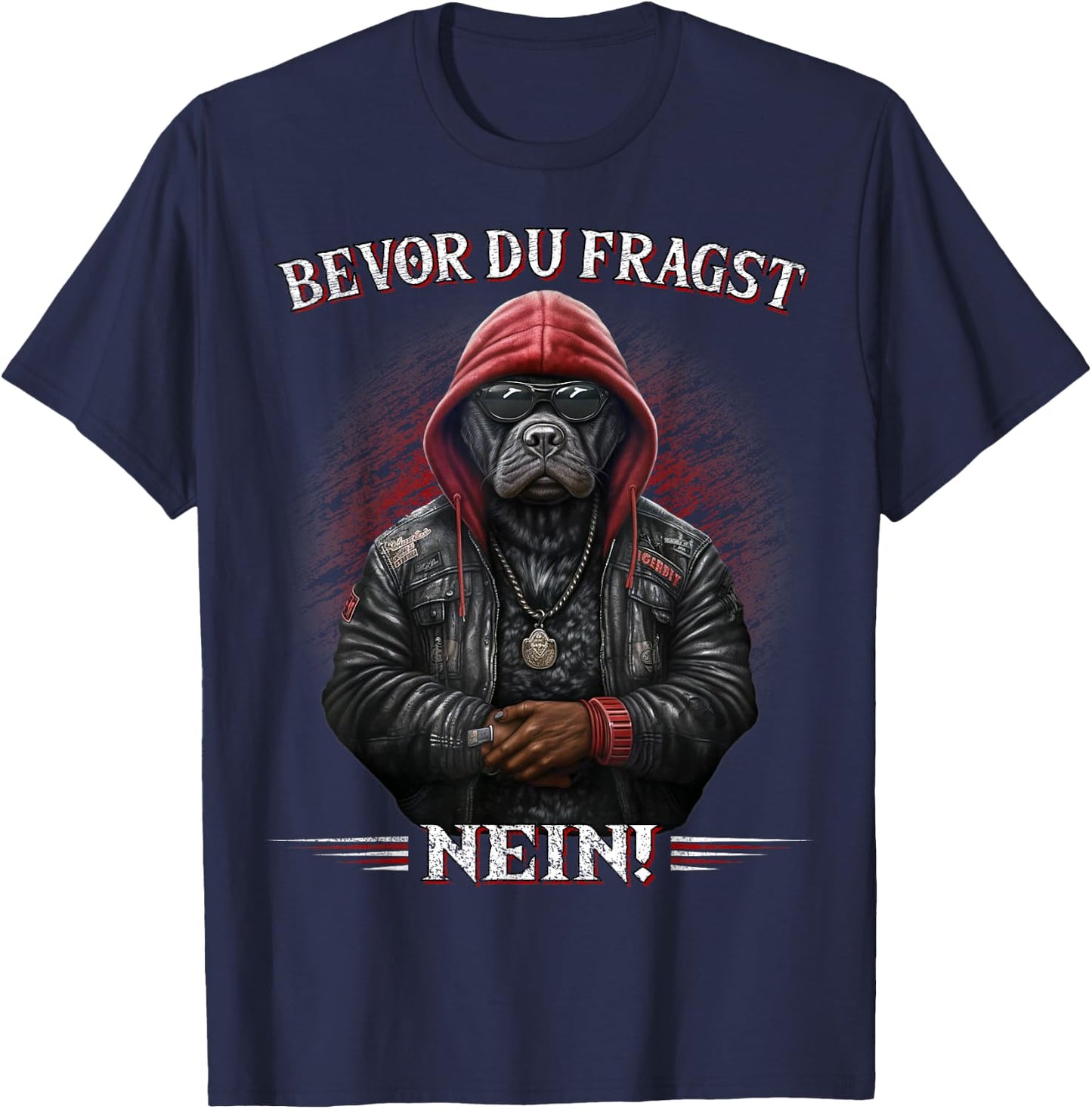Bevor du fragst - Nein Lustiges Sarkasmus Hunde Kaffee T-Shirt - T-Shirt | Navy