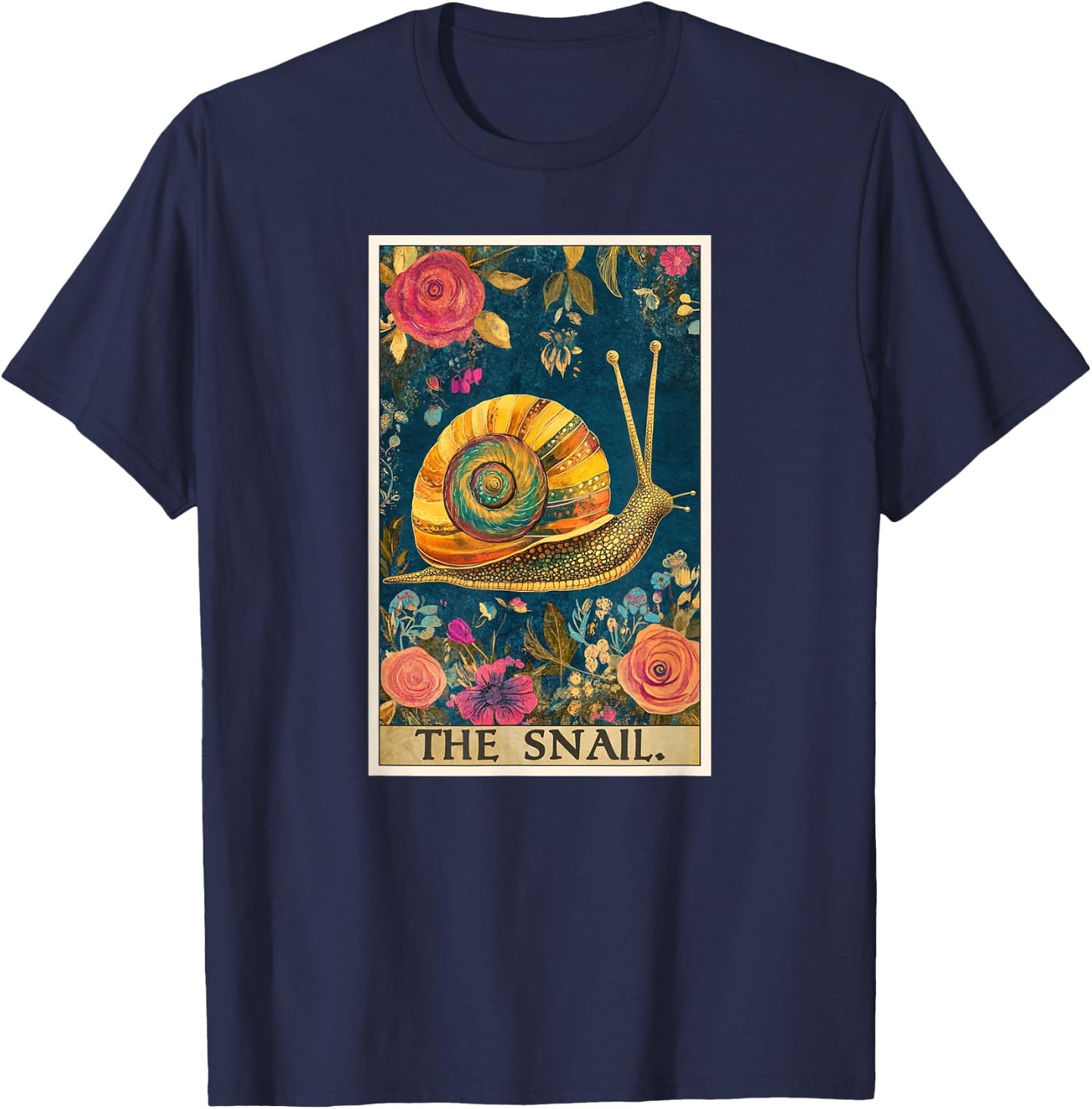 Snail Tarot Card Snails Snail T-Shirt - T-Shirt | Navy