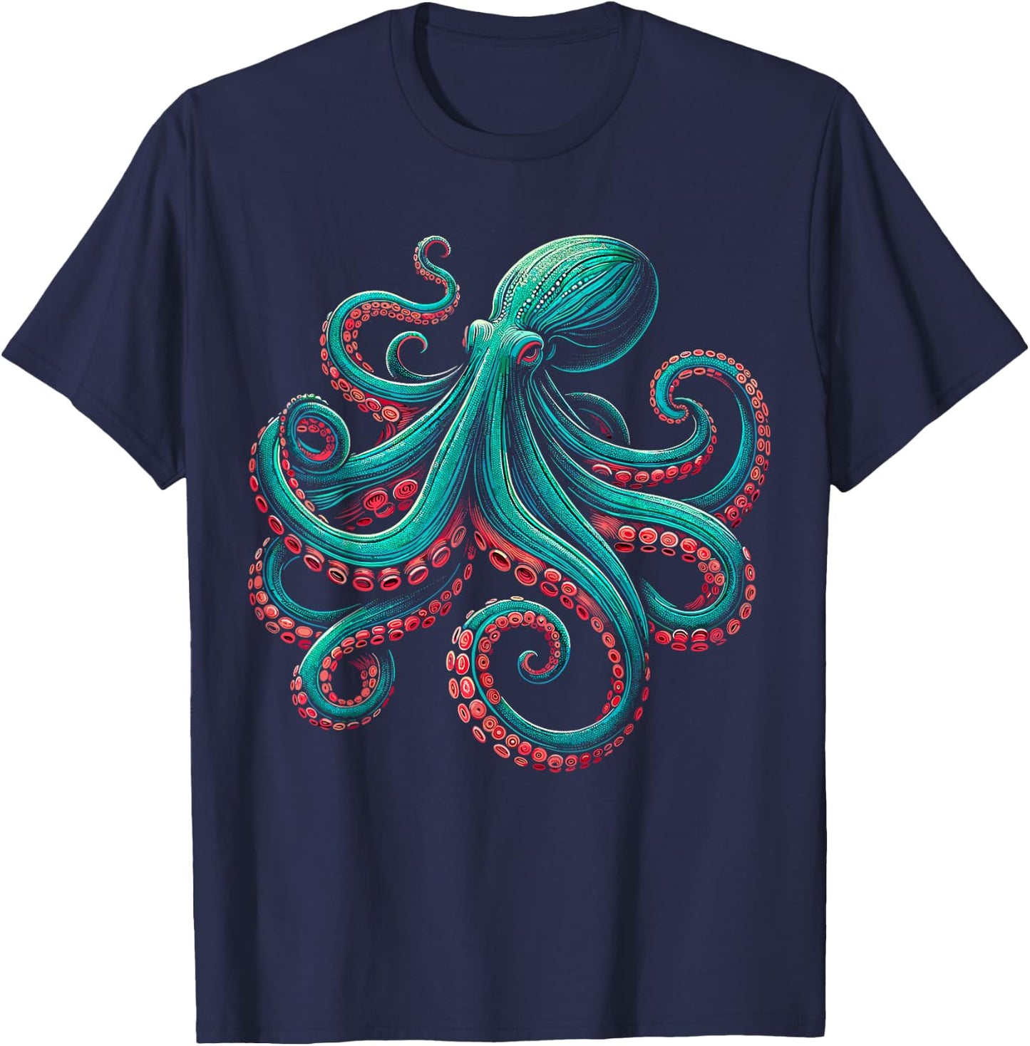 Octopus Kraken Ocean T-Shirt - T-Shirt | Navy