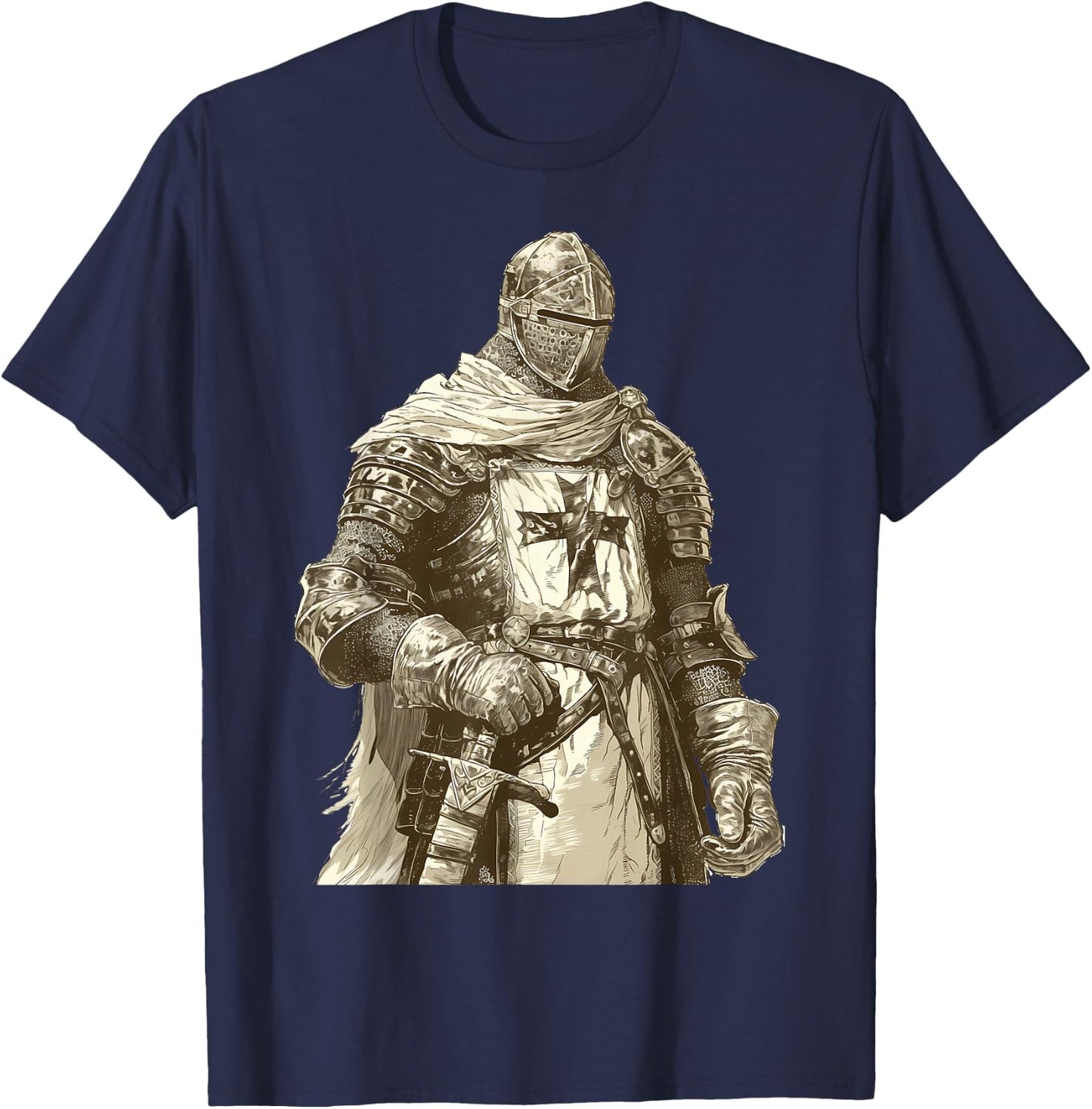 Hospitaller knight Medieval knight Templar knight T-Shirt - T-Shirt | Navy
