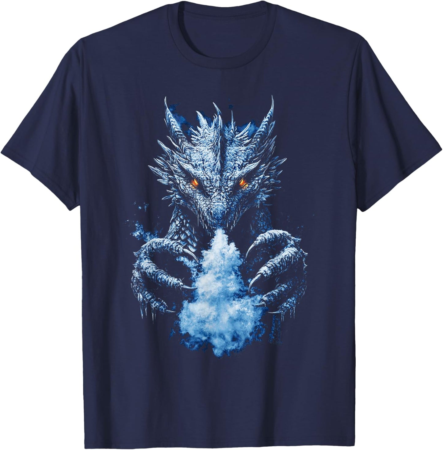 Frost Dragon Ice Dragon T-Shirt - T-Shirt | Navy
