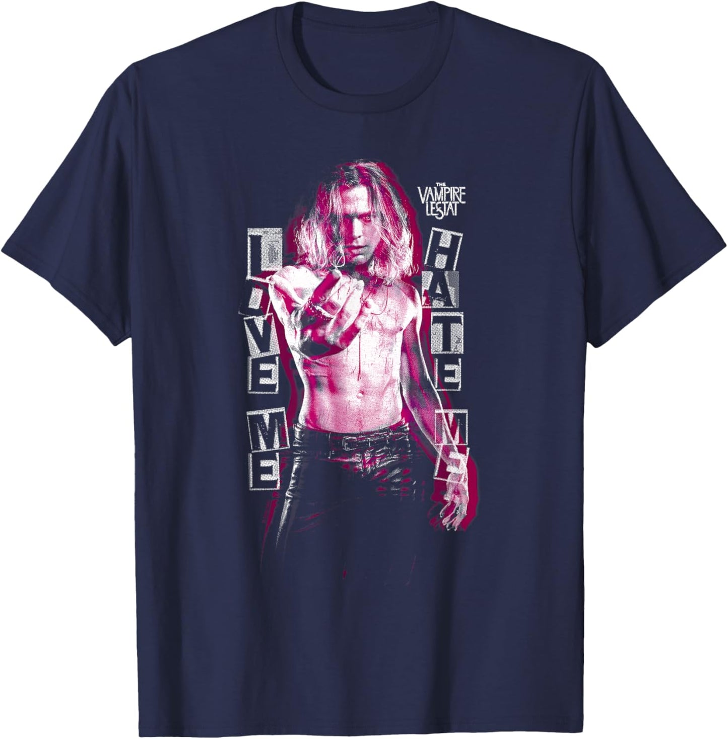 The Vampire Lestat Love Me, Hate Me T-Shirt - T-Shirt | Navy
