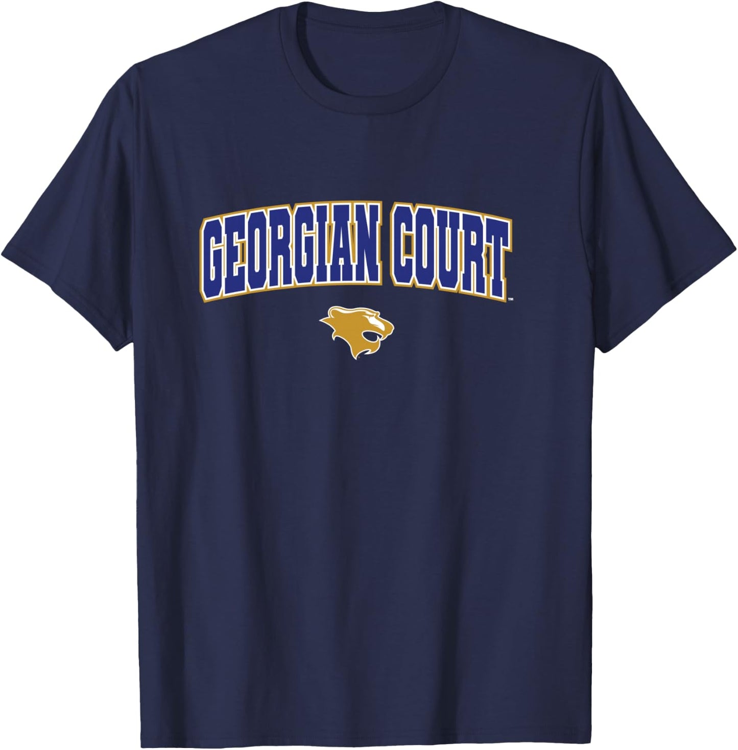 Georgian Court University Lions Arch Logo T-Shirt - T-Shirt | Navy