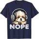 Women Nope Funny Lazy Shih Tzu Dog Mom Cute Owner Breed Dad T-Shirt - T-Shirt | Navy