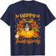 Happy Thanksgiving Bernese Mountain Dog Turkey Pumpkin T-Shirt - T-Shirt | Navy