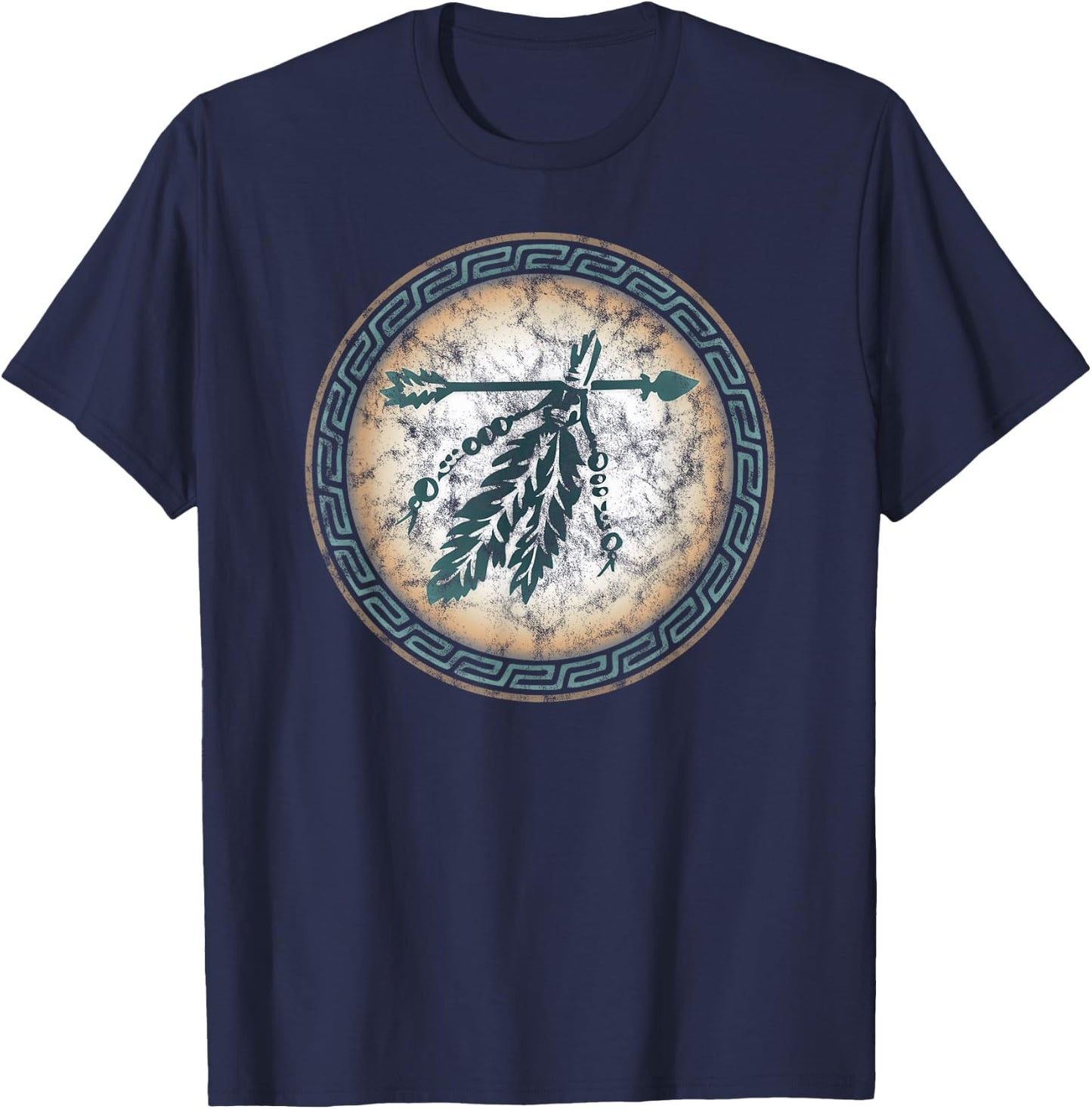 Arrow und Feathers, Indianer, First Nation, Spirit T-Shirt - T-Shirt | Navy