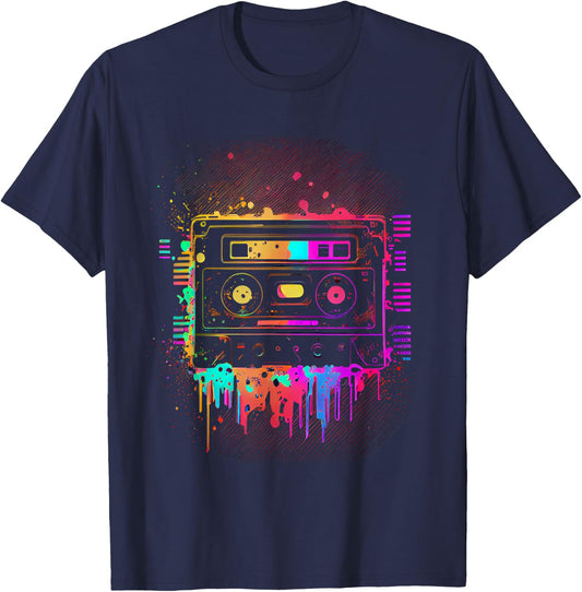 90er 80er Jahre Motto Party Outfit Kostüm T-Shirt - T-Shirt | Navy