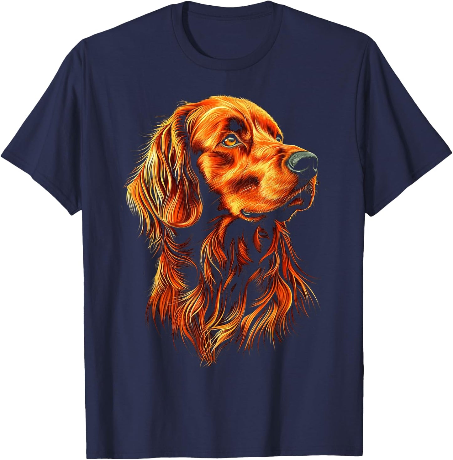 Irish Setter Dog Graphic Pet Art Irish Setter T-Shirt - T-Shirt | Navy