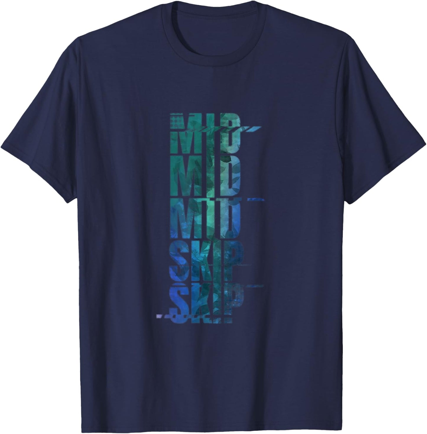Abstract Typography Retro Modern Streetwear T-Shirt - T-Shirt | Navy
