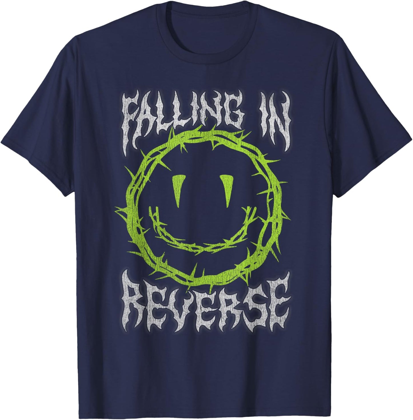 Falling In Reverse Smiley Thorns , black T-Shirt - T-Shirt | Navy