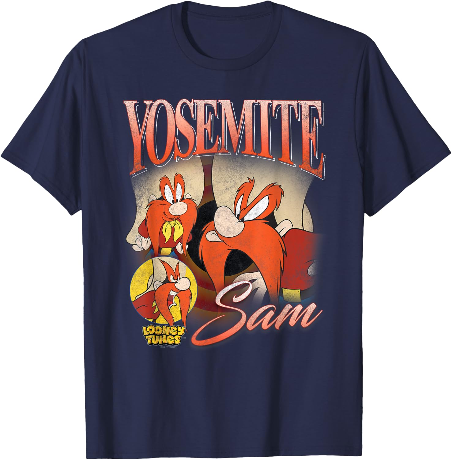 Looney Tunes Bootleg Yosemite Sam T-Shirt - T-Shirt | Navy