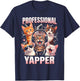 Professional Yapper Funny Cat Meme Lover Humor Graphic T-Shirt - T-Shirt | Navy