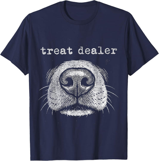 Treat Dealer Dog Nose Snout Funny Dog Owner T-Shirt - T-Shirt | Navy