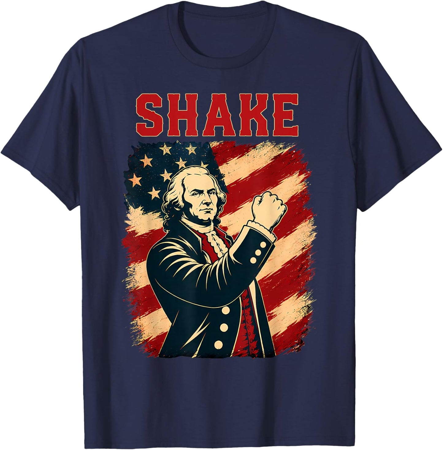 Funny Shake and Bake 4th of July Couple Matching T-Shirt - T-Shirt | Navy