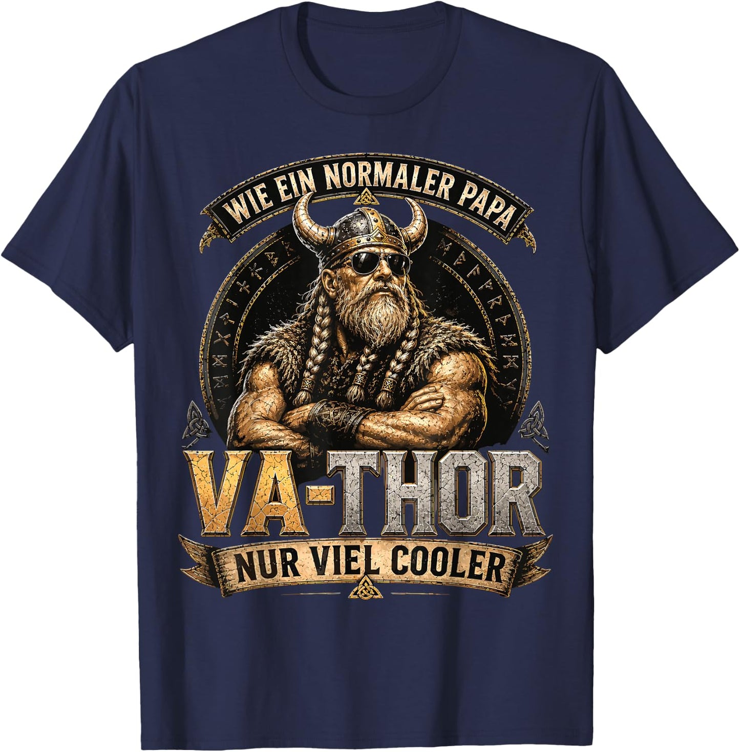 Papa Geschenk Papa Vatertag Shirt Herren Lustig Papa T-Shirt - T-Shirt | Navy