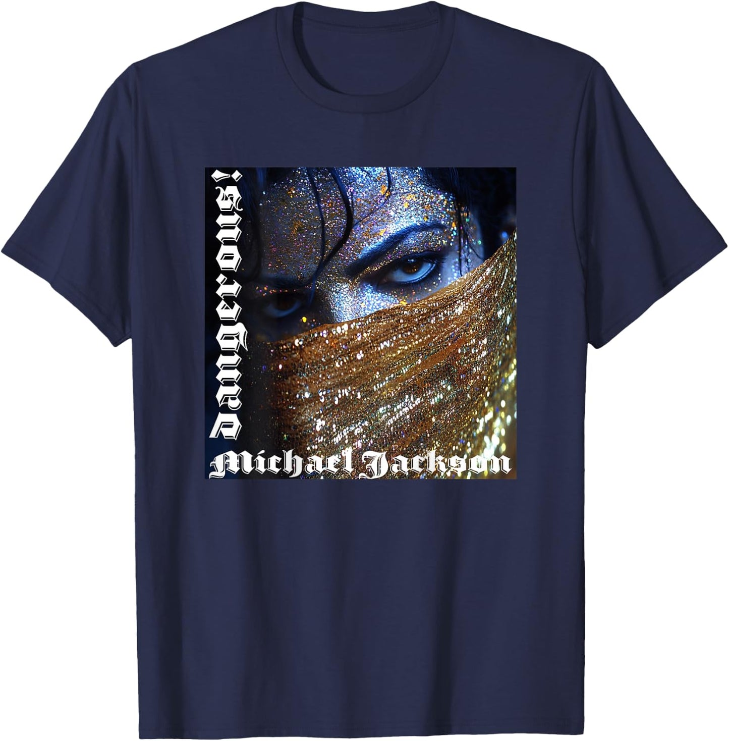 Michael Jackson 068 Back Printed T-Shirt - T-Shirt | Navy