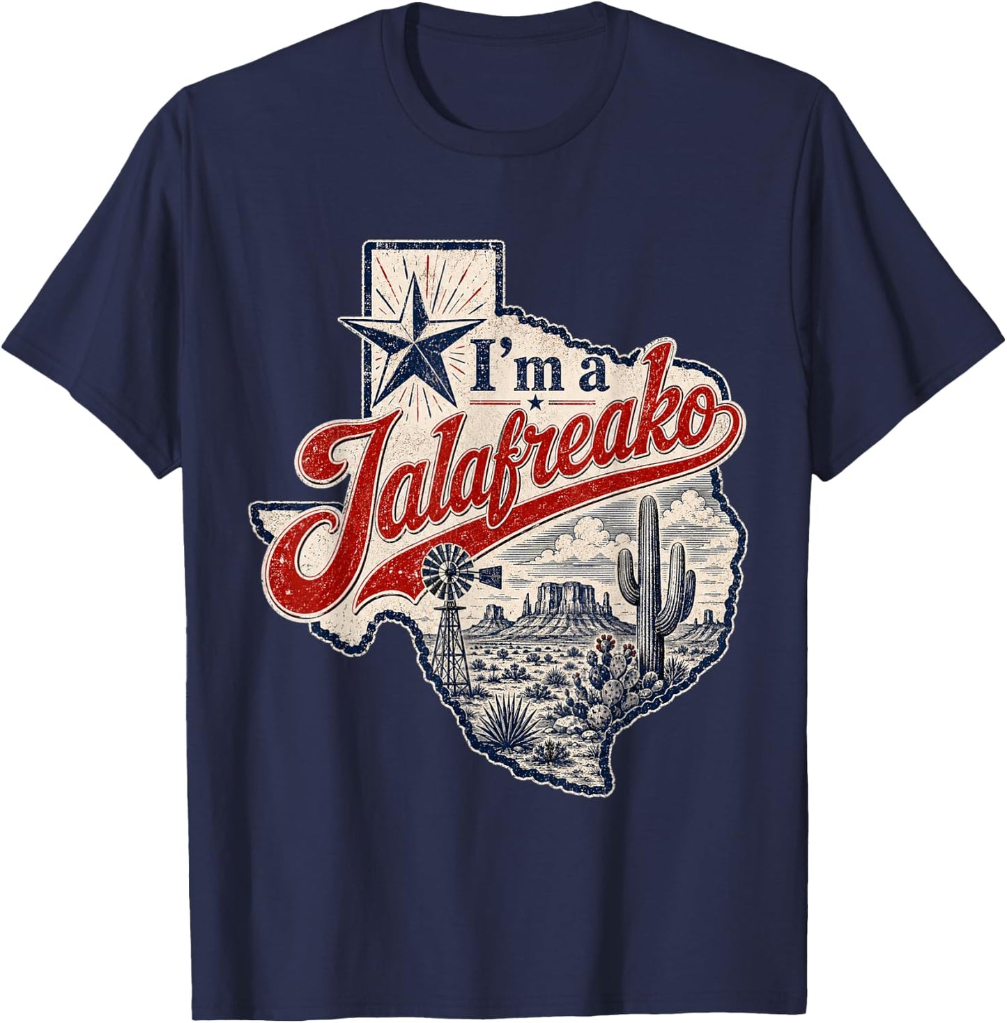 Talafreako Texas Pride Patriotic American Flag 4th of July T-Shirt - T-Shirt | Navy