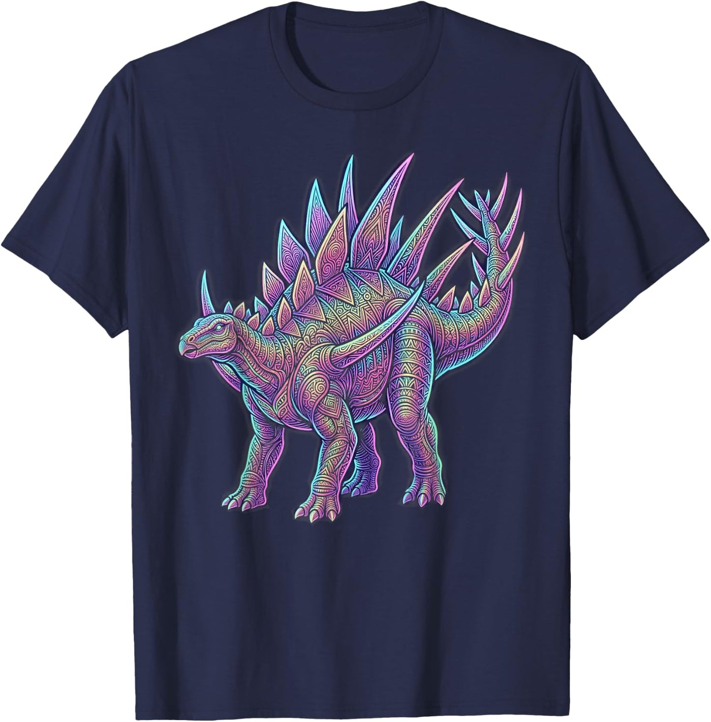 Kentrosaurus Spiked Dinosaur Late Jurassic Herbivore T-Shirt - T-Shirt | Navy