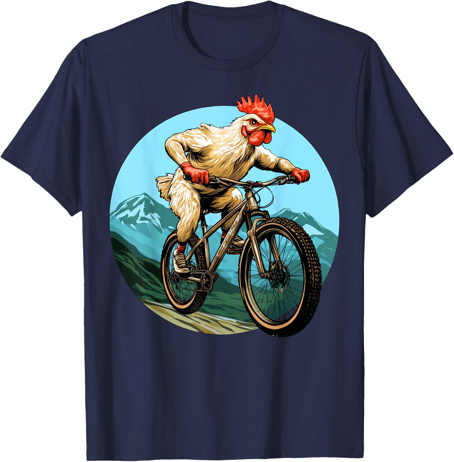 Chicken Bike T-Shirt - T-Shirt | Navy