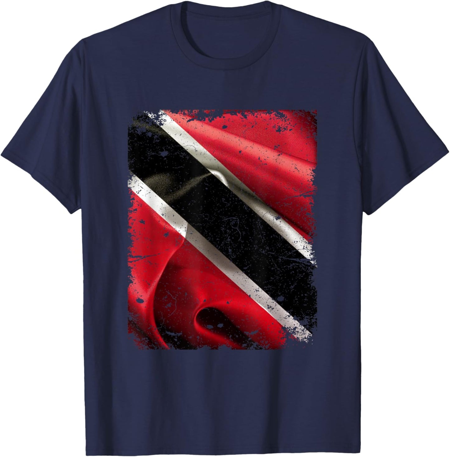 Trinidad and Tobago grunge flag soca t shirt trini T-Shirt - T-Shirt | Navy