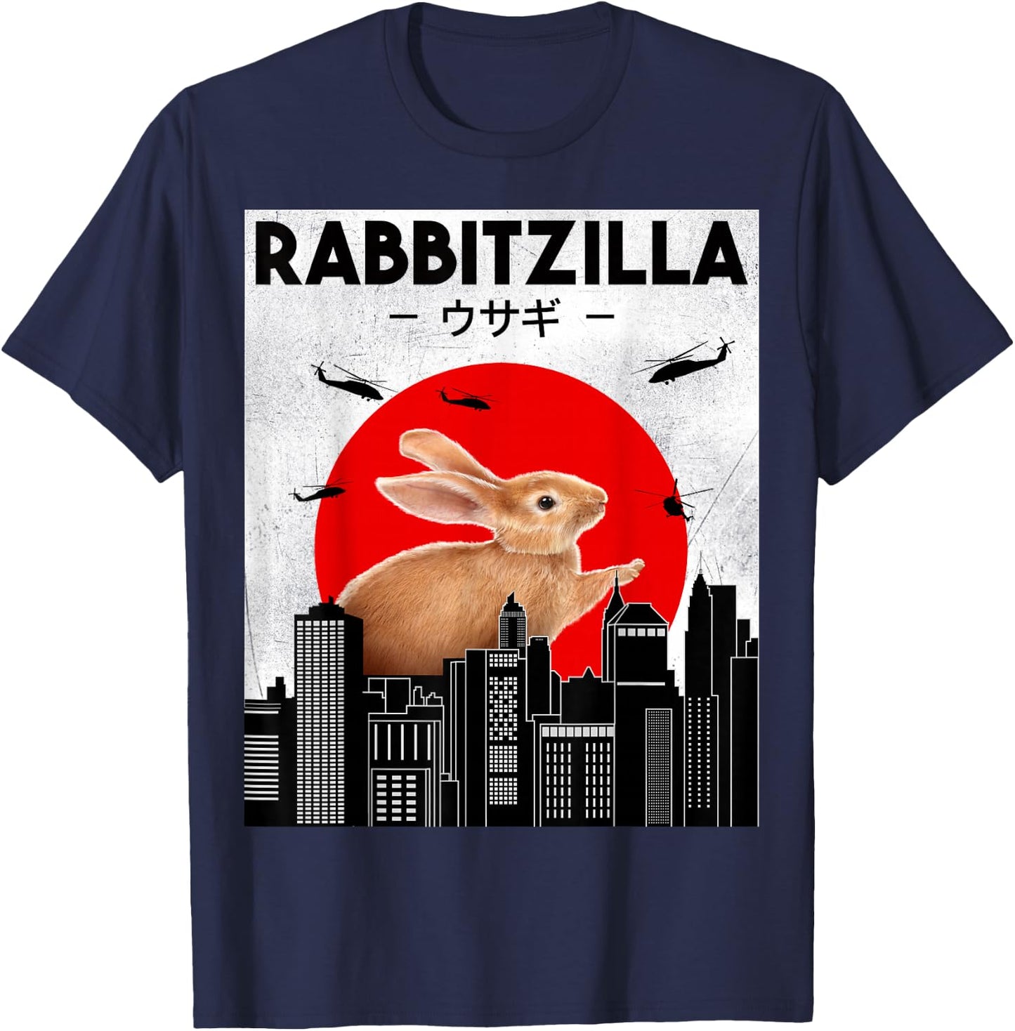 Rabbit Lover, Rabbitzilla, Rabbit Owner, Bunny, Rabbit T-Shirt - T-Shirt | Navy