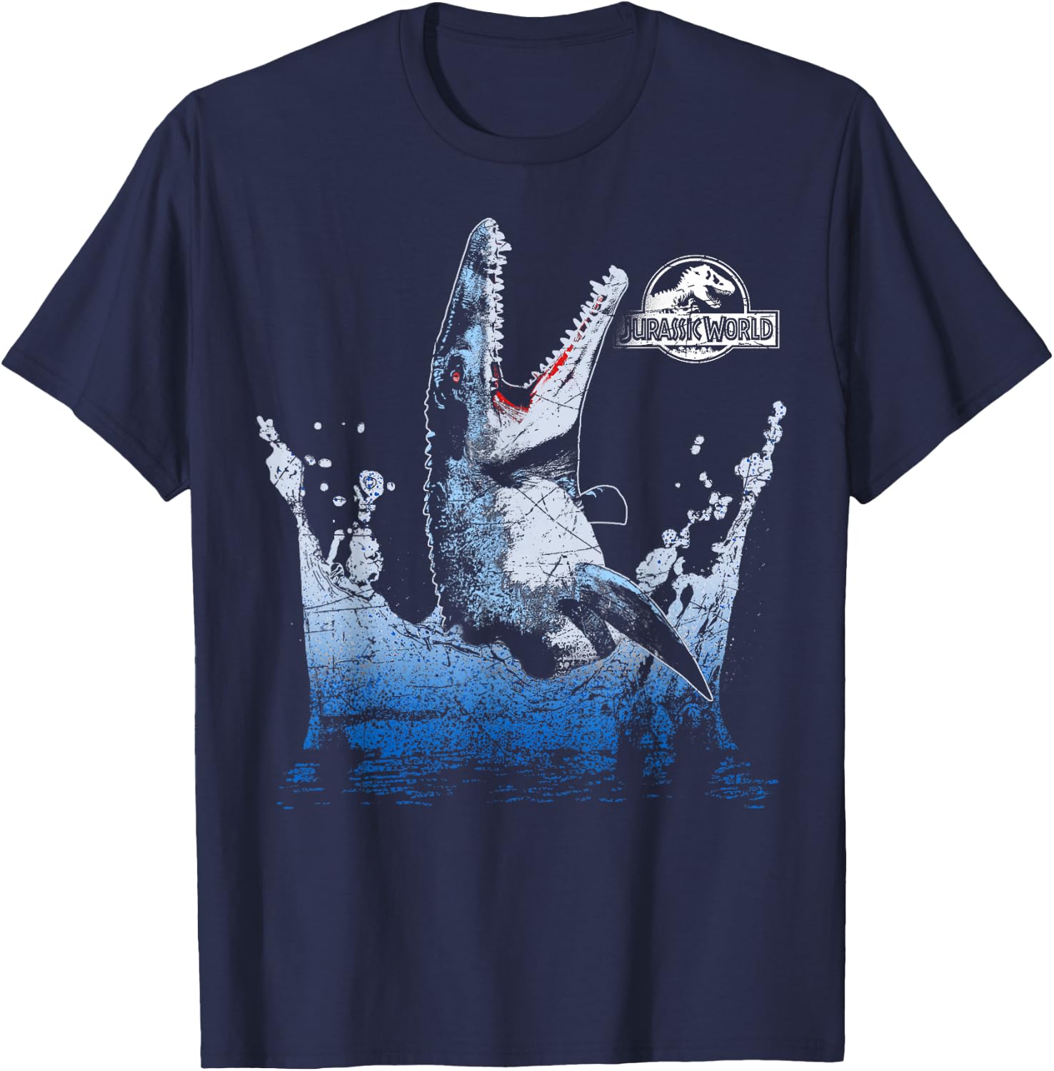 Jurassic World Aquatic Dinosaur Splash T-Shirt - T-Shirt | Navy
