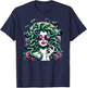 Glamour Medusa Snake Lady Elegant Mythical Fashion Art T-Shirt - T-Shirt | Navy