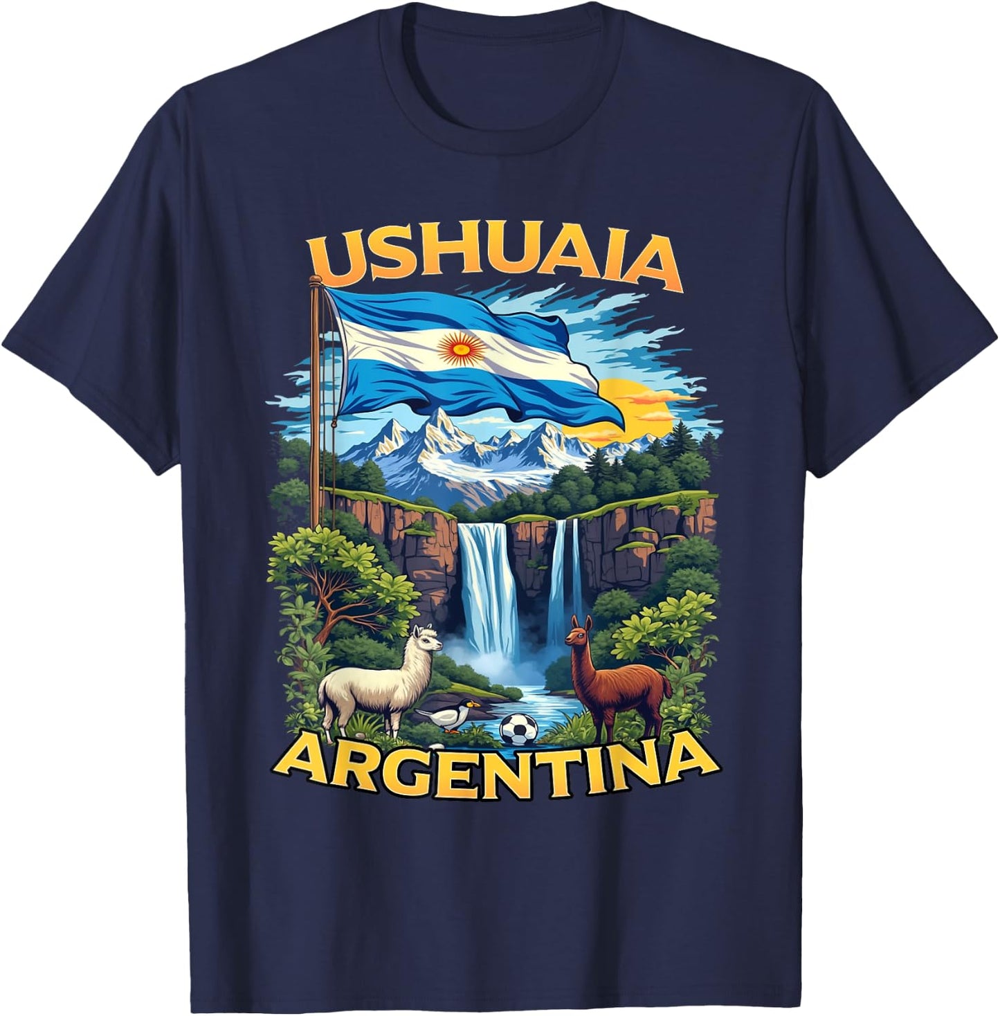 Ushuaia Souvenir Argentina Vacation Travel T-Shirt - T-Shirt | Navy