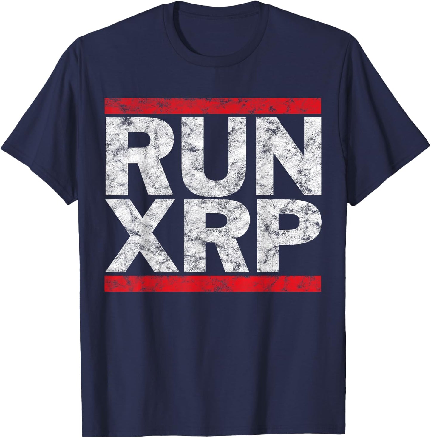 RUN XRP Crypto Ripple XRP to the moon T-Shirt - T-Shirt | Navy